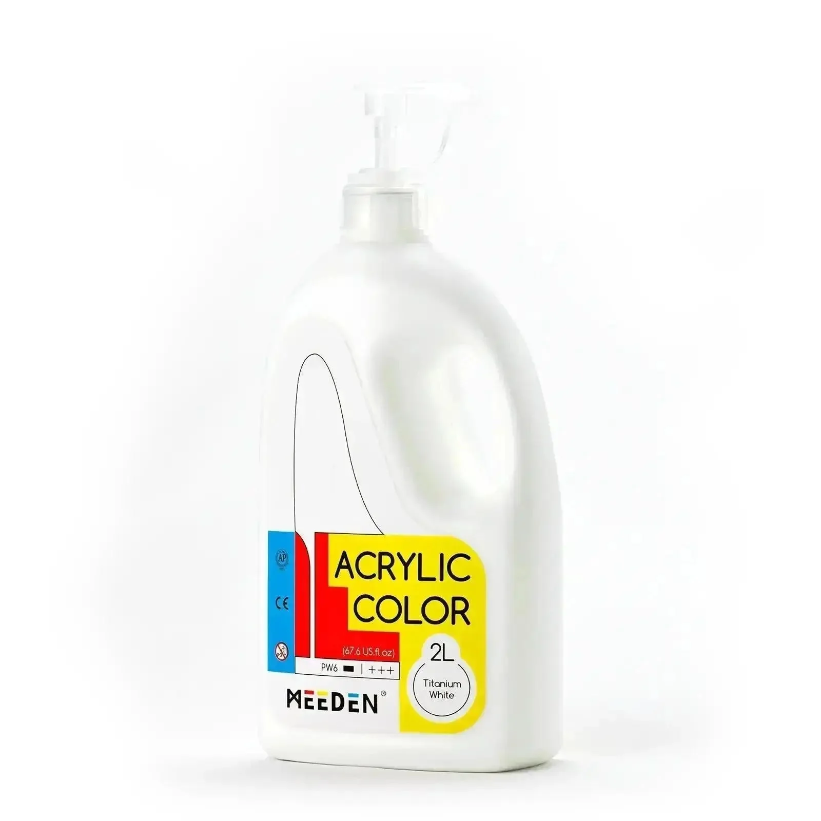 MEEDEN Acrylic Paint with Pump Lid, 11 Colors Available, 2L / 67.6 oz - Image 7