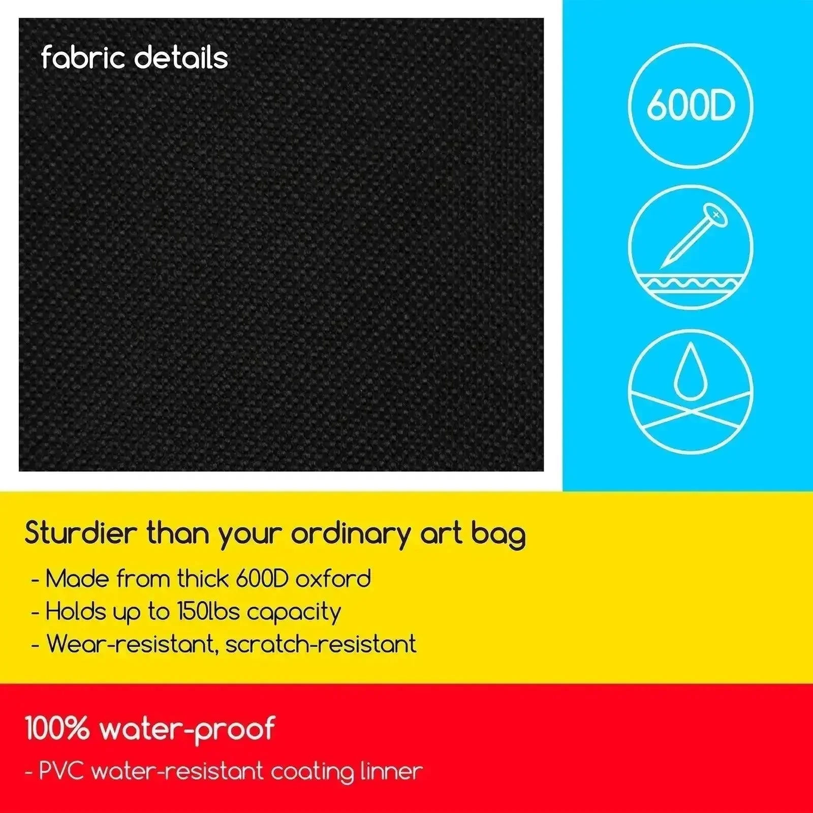 MEEDEN Art Portfolio Case with 6 Pockets, 24" x 29" - Image 6