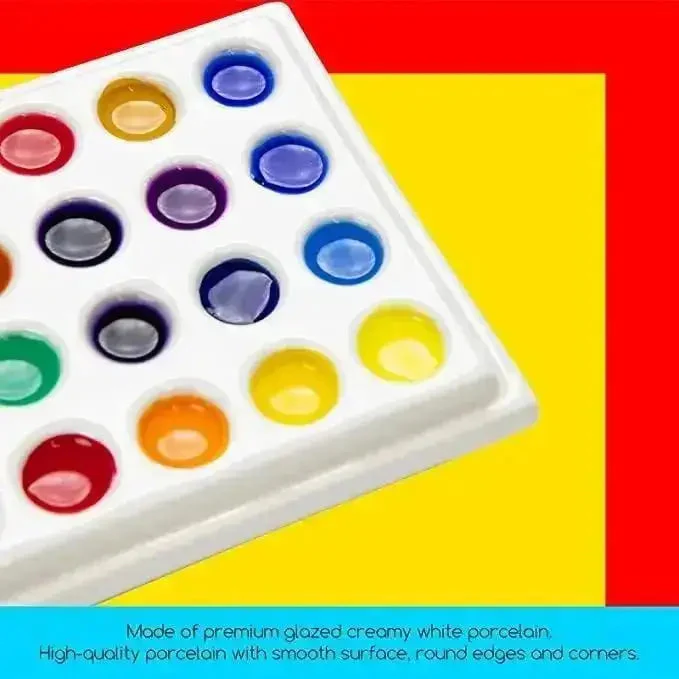 MEEDEN 24-Well Ceramic Palette with Cover - Image 3