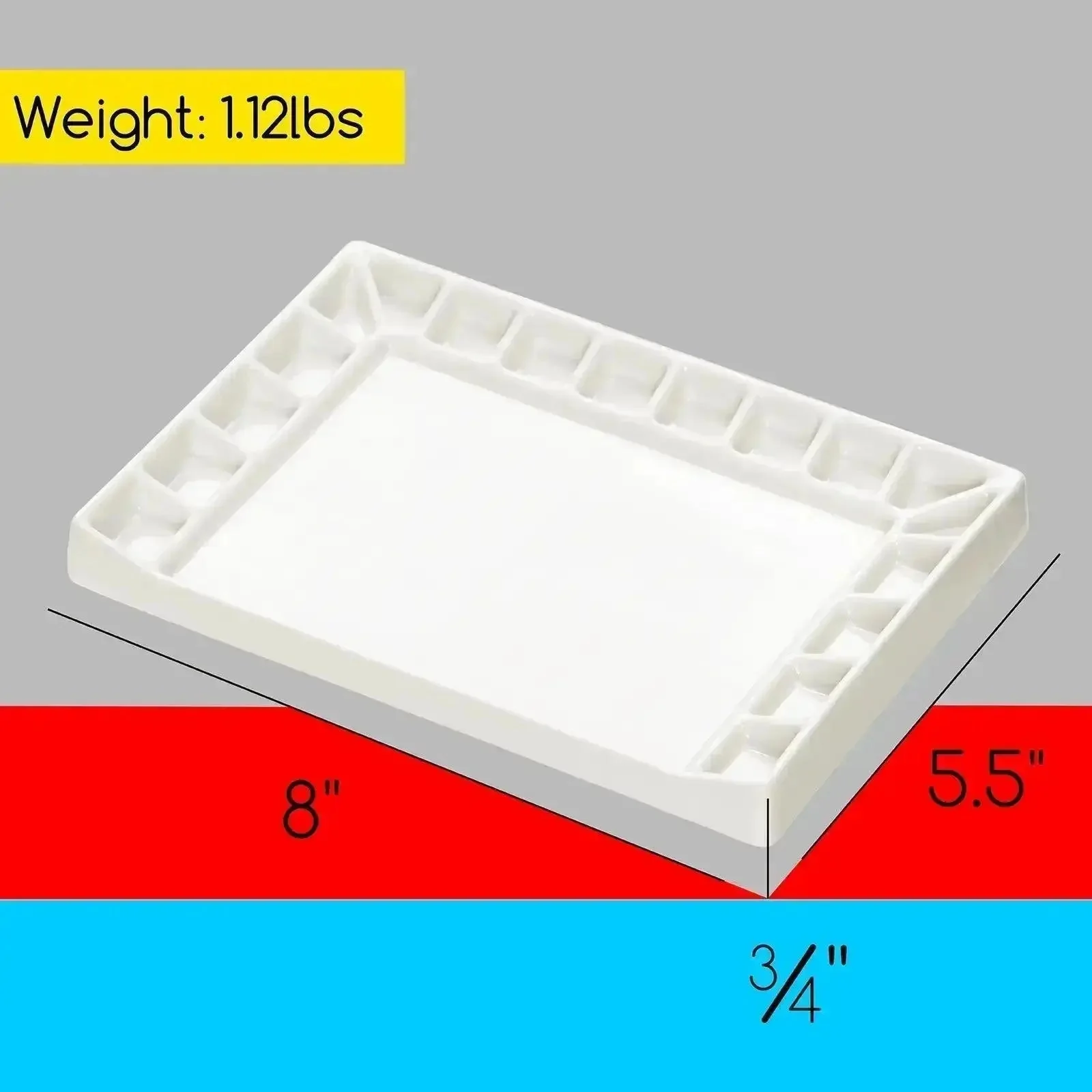 MEEDEN 18-Well Porcelain Artist Paint Palette - Image 2