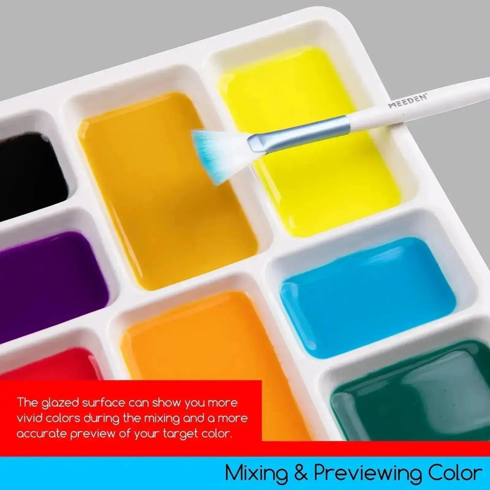 MEEDEN 8-Well Ceramic Palette - Image 5