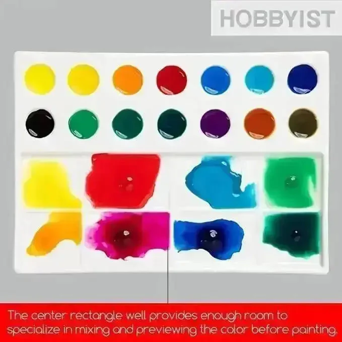 22-Well Ceramic Artist Paint Palette - Image 5