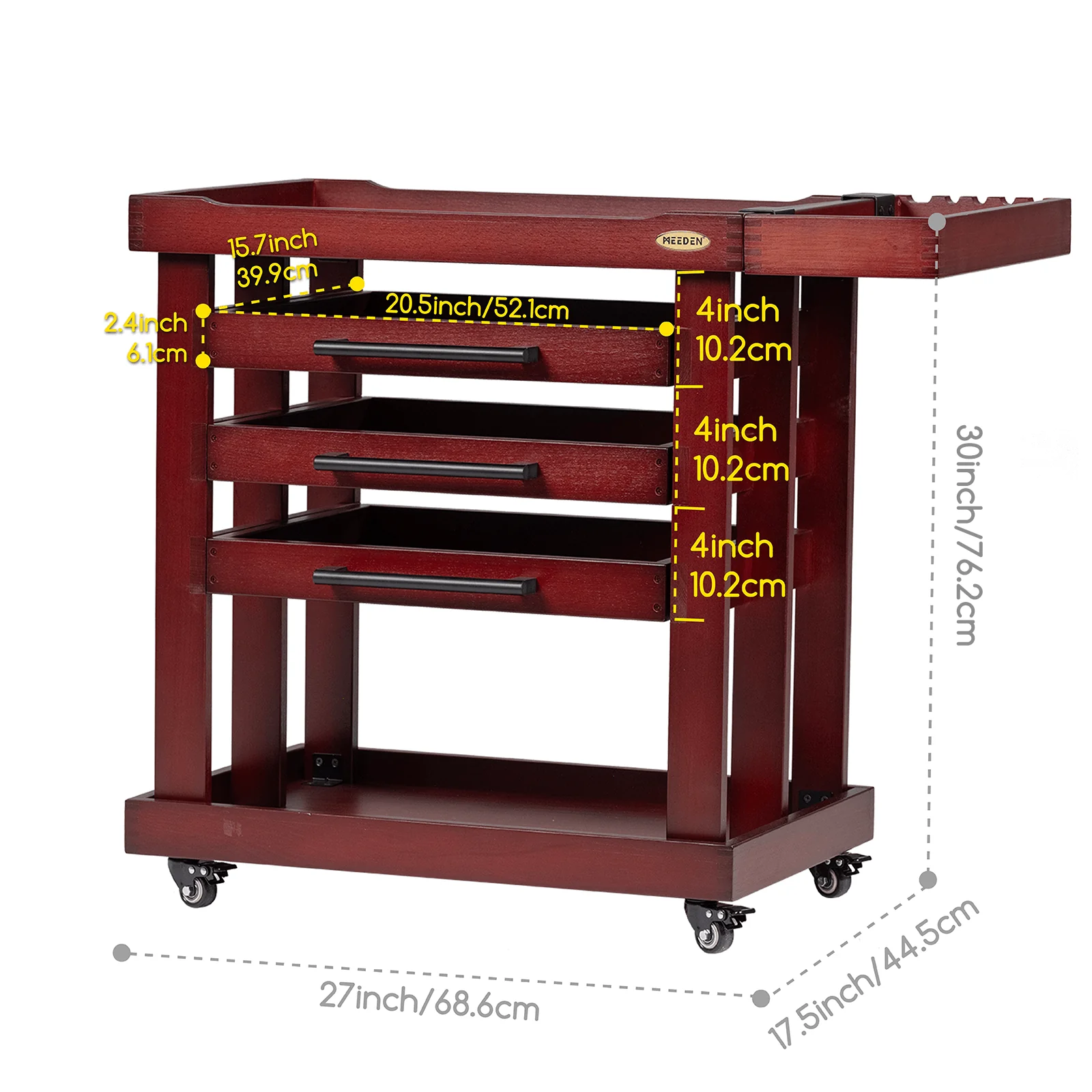 MEEDEN Deluxe Artist Storage Cart, 5-Tier Taboret-W13H - Image 8