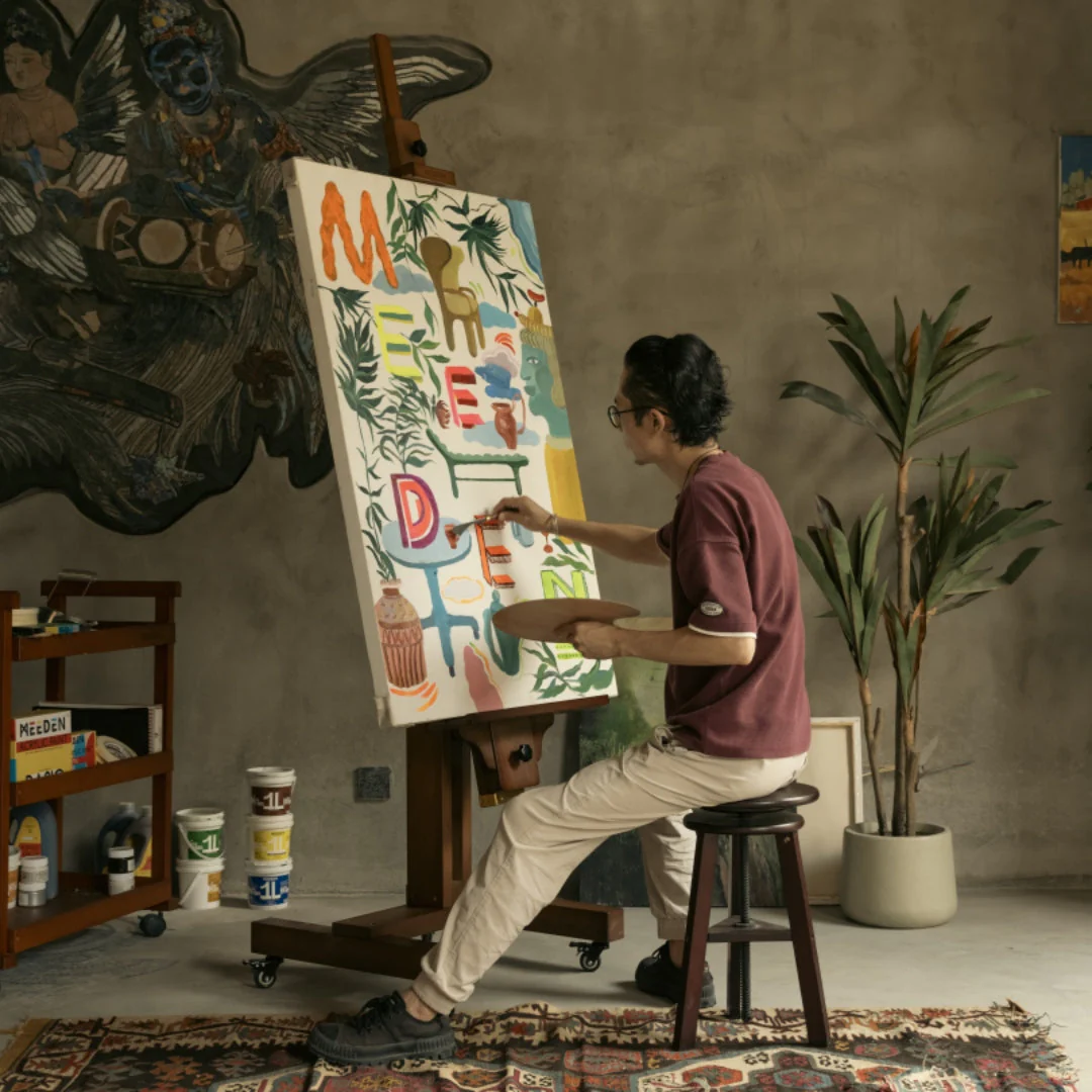 MEEDEN Extra Large Adjustable Artist Easel Stand, Walnut-DHJ-11 - Image 2