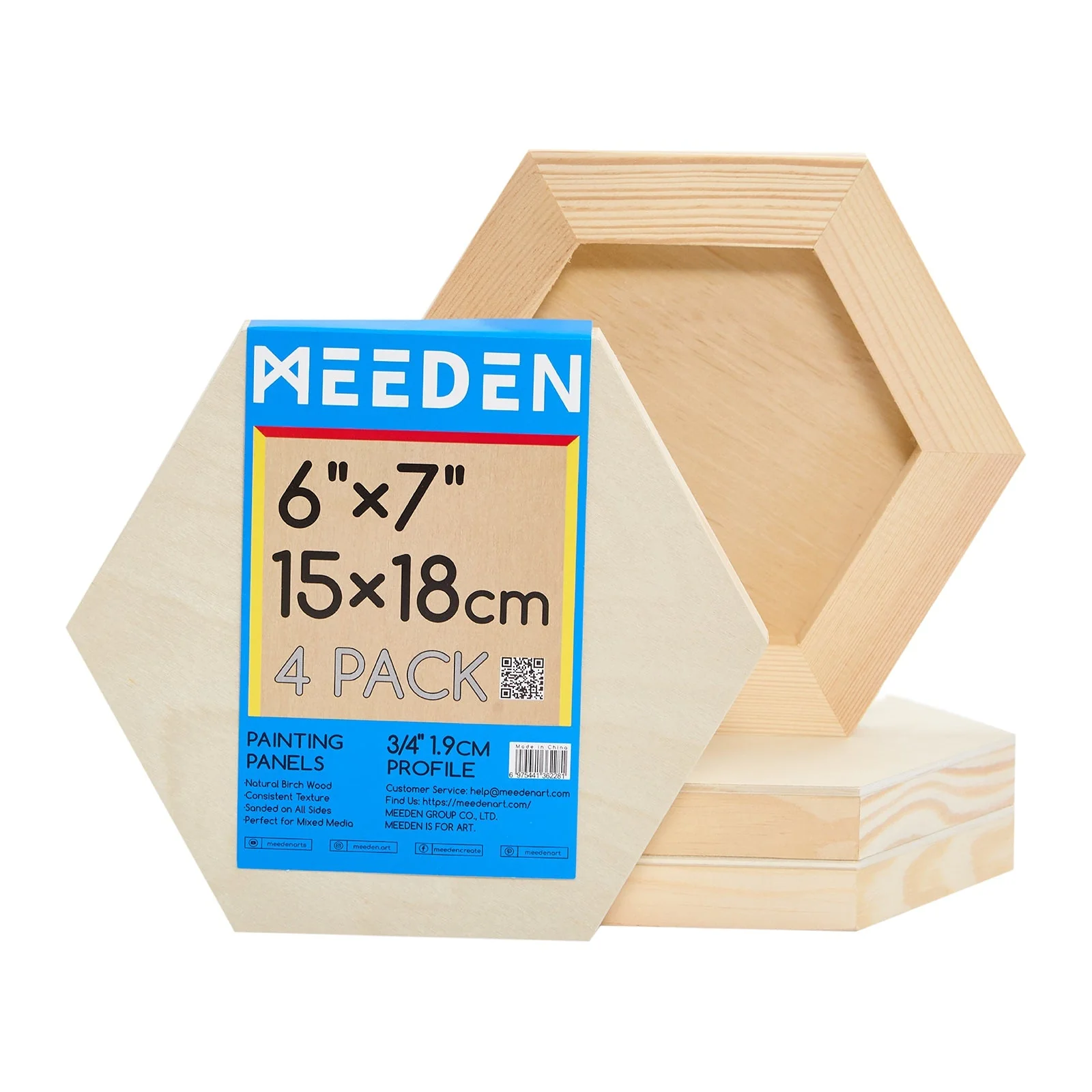 MEEDEN Hexagon Wood Canvas Panels - Image 9