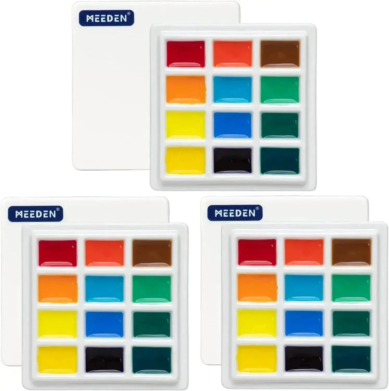 MEEDEN 12-Well Ceramic Paint Palette with Cover - Image 7