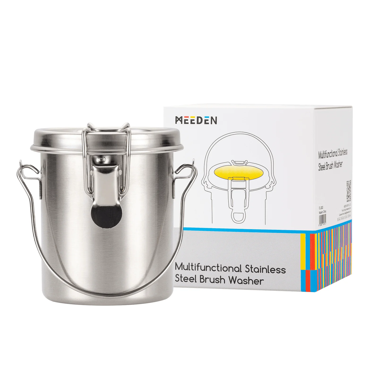 MEEDEN Portable Paint Brush Washer: Airtight Stainless Steel - Small