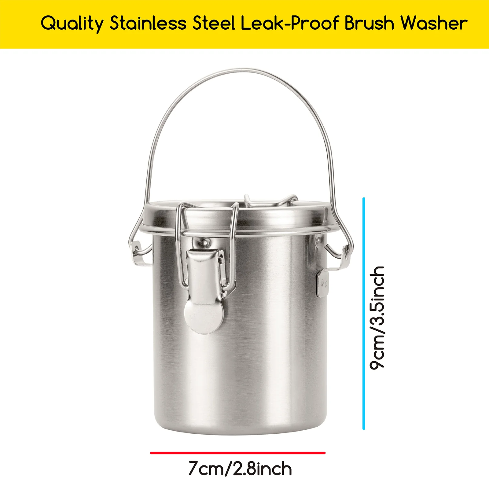 MEEDEN Portable Paint Brush Washer: Airtight Stainless Steel - Small - Image 2