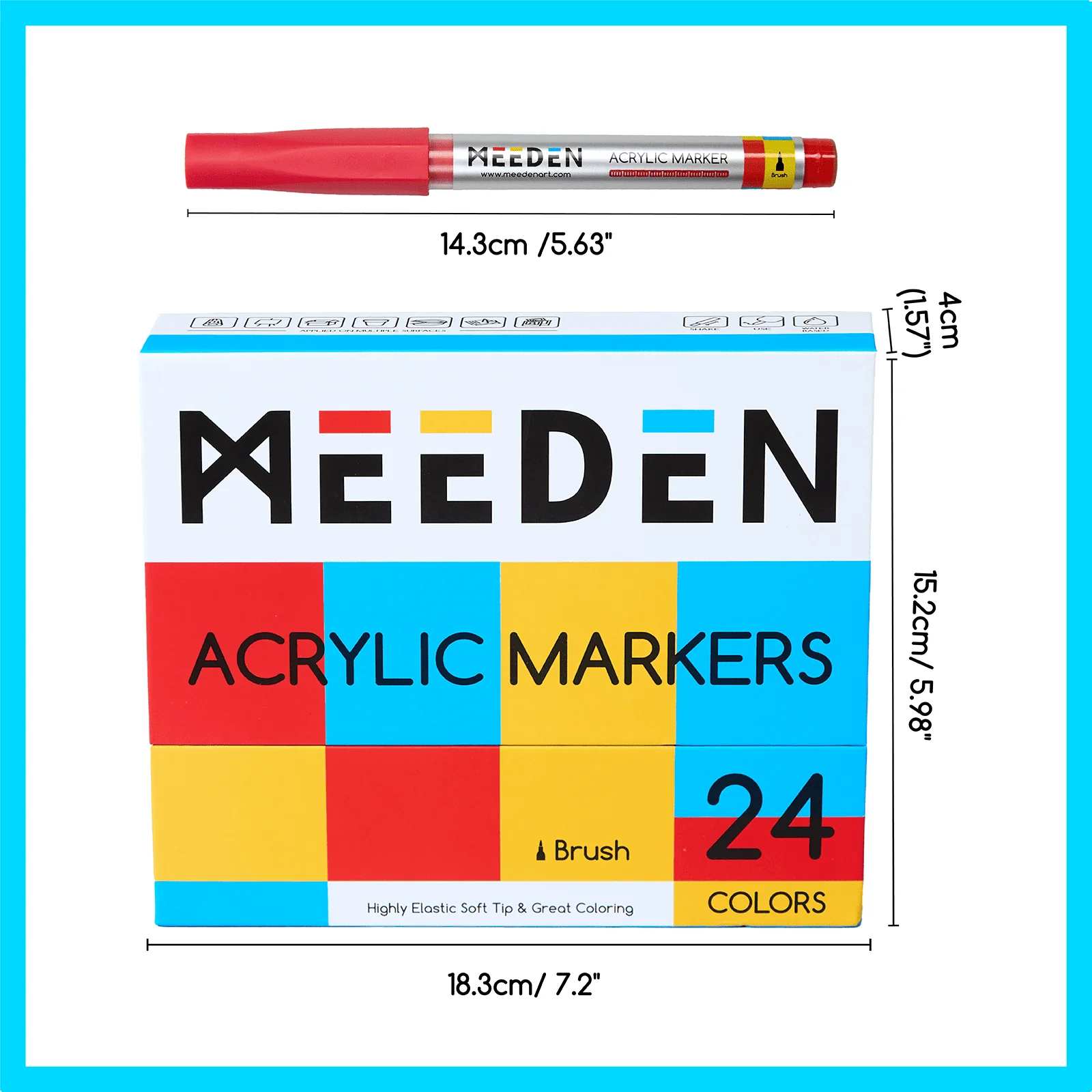 MEEDEN Soft Brush Tip Acrylic Paint Marker - Image 4