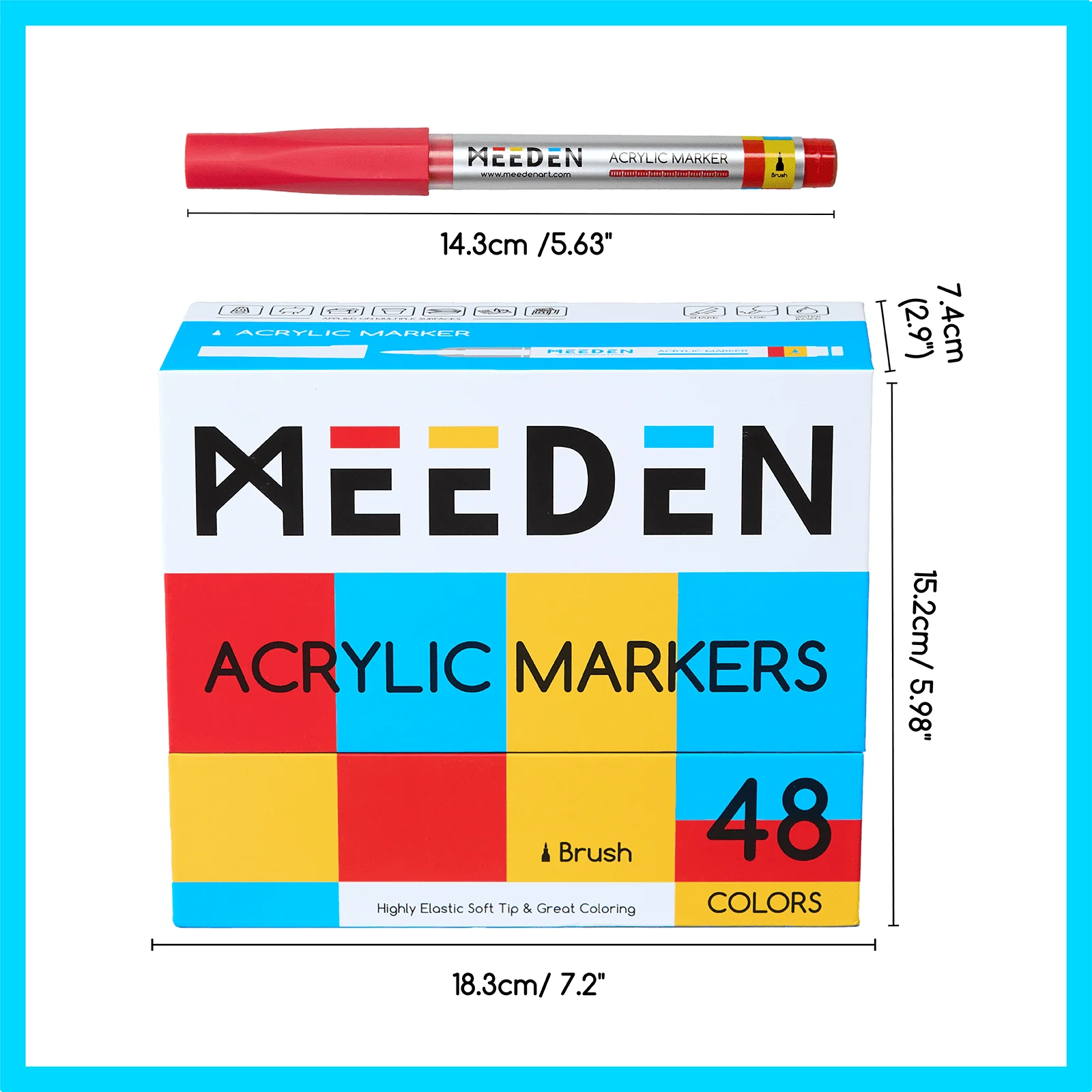 MEEDEN Soft Brush Tip Acrylic Paint Marker - Image 5