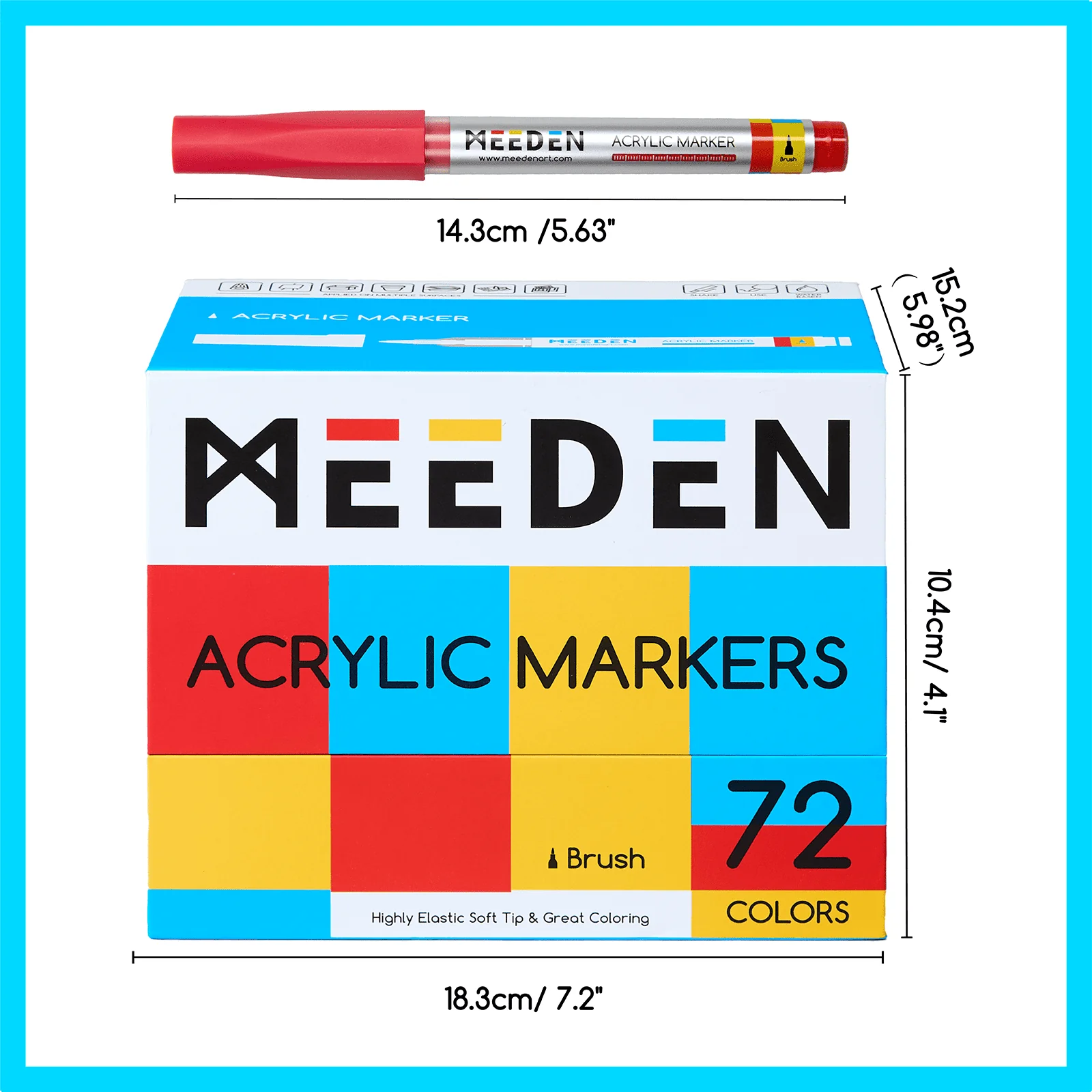 MEEDEN Soft Brush Tip Acrylic Paint Marker - Image 6