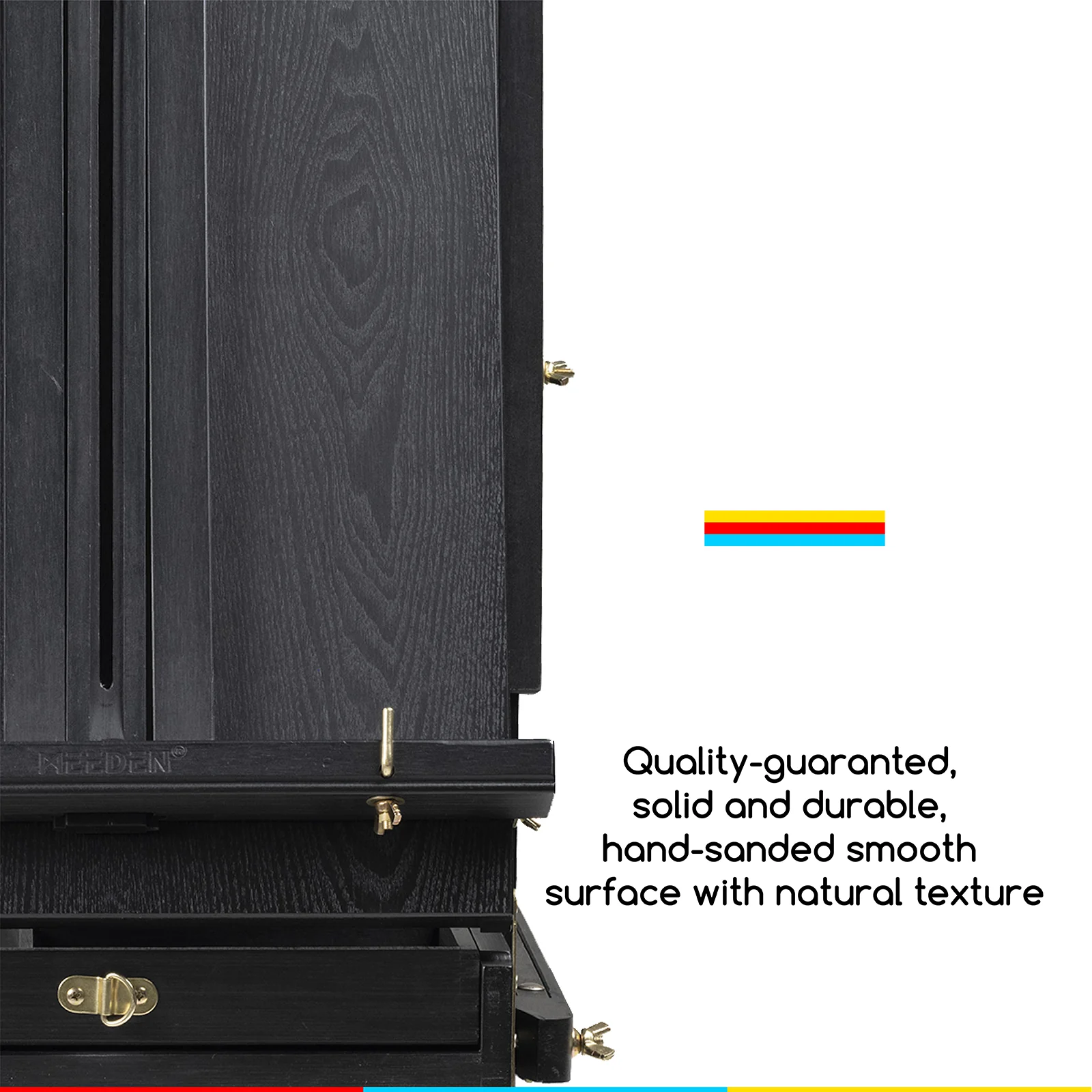 MEEDEN Foldable Beechwood French Easel with Drawer & Palette – Black - Image 5