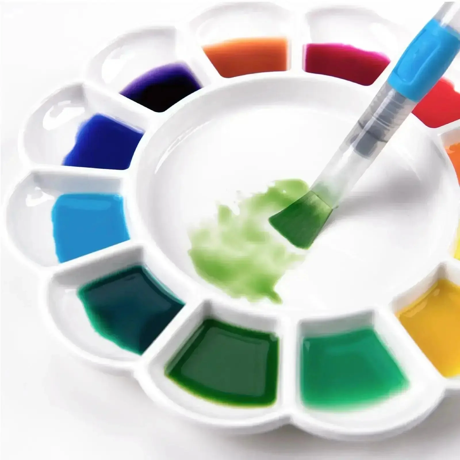 MEEDEN 12-Well Ceramic Artist Paint Palette - Image 6