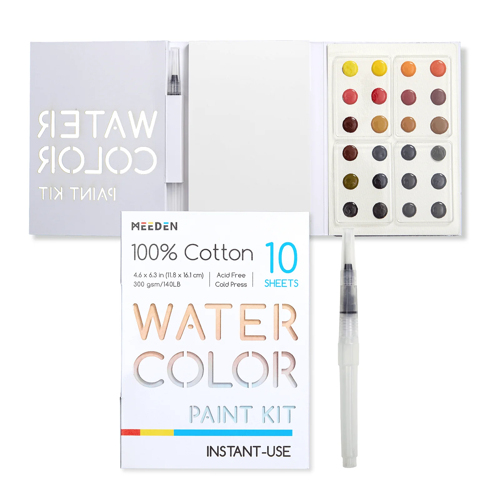 MEEDEN Portable Watercolor Paint Kit – 24 Colors