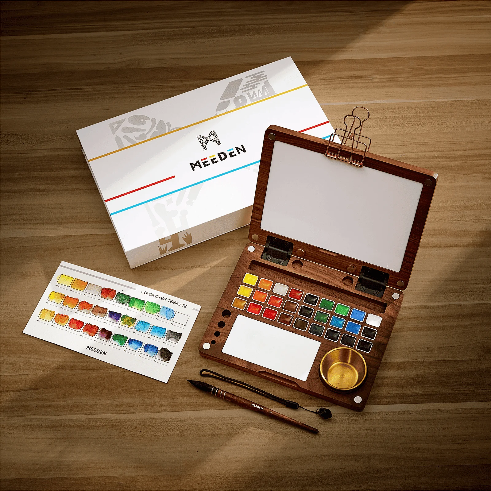 MEEDEN Premium Artist-Grade Watercolor Set - Luxury 27 Color Collection with Black Walnut Case - Image 8