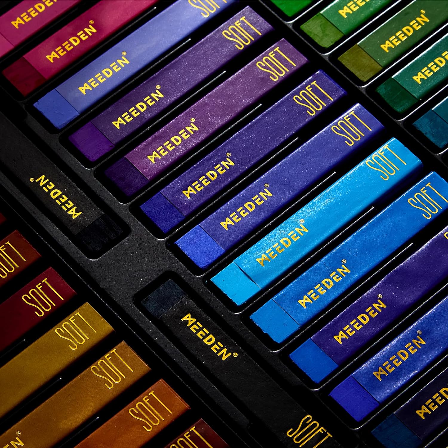 MEEDEN Professional Square Soft Oil Pastels, 48 Colors With Extra 2 White & 2 Black - Image 5