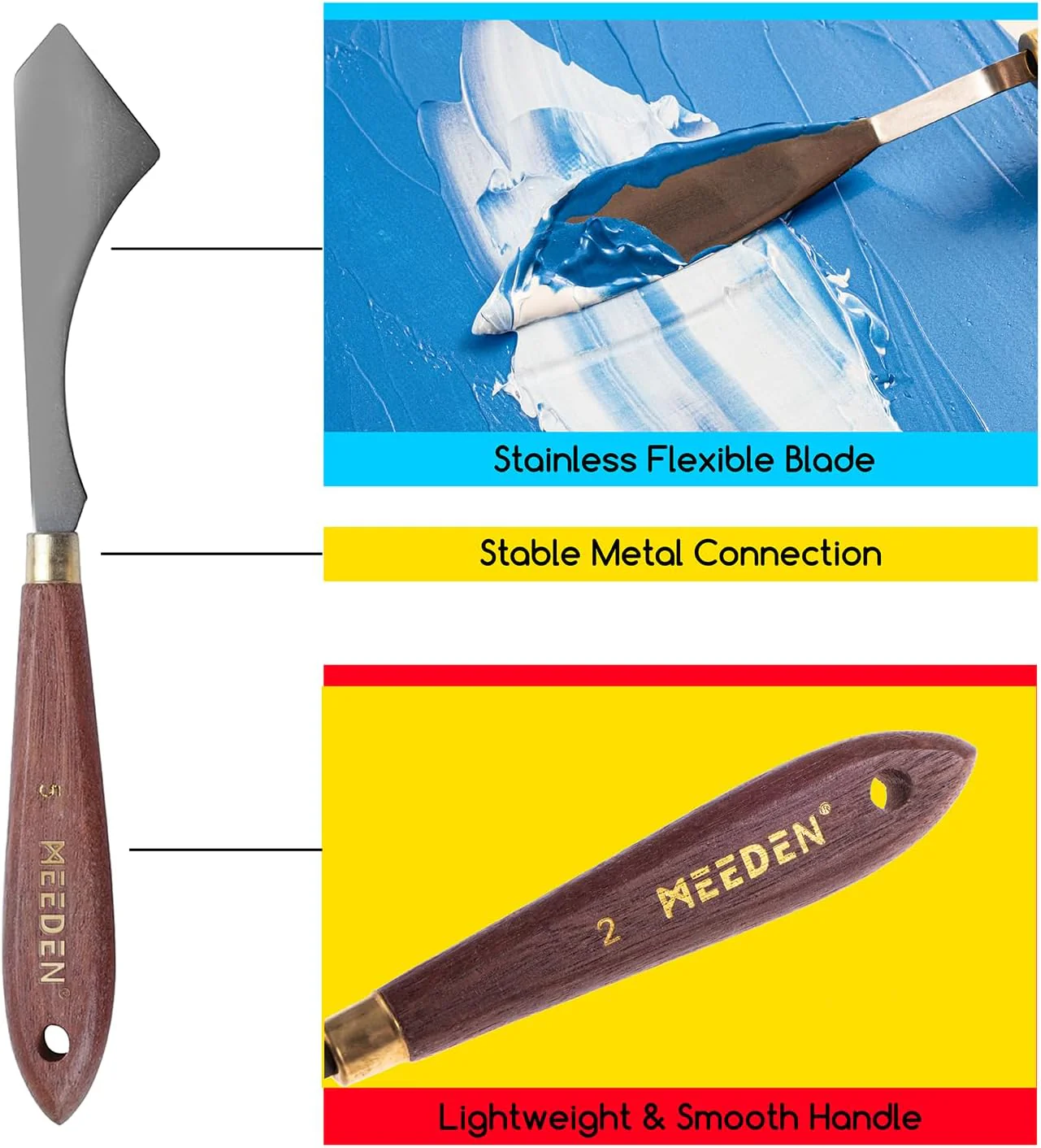 MEEDEN 5-Piece Painting Knife Set - Image 3