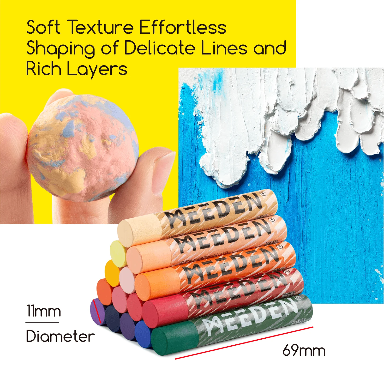 MEEDEN Soft Oil Pastels Set - Image 4