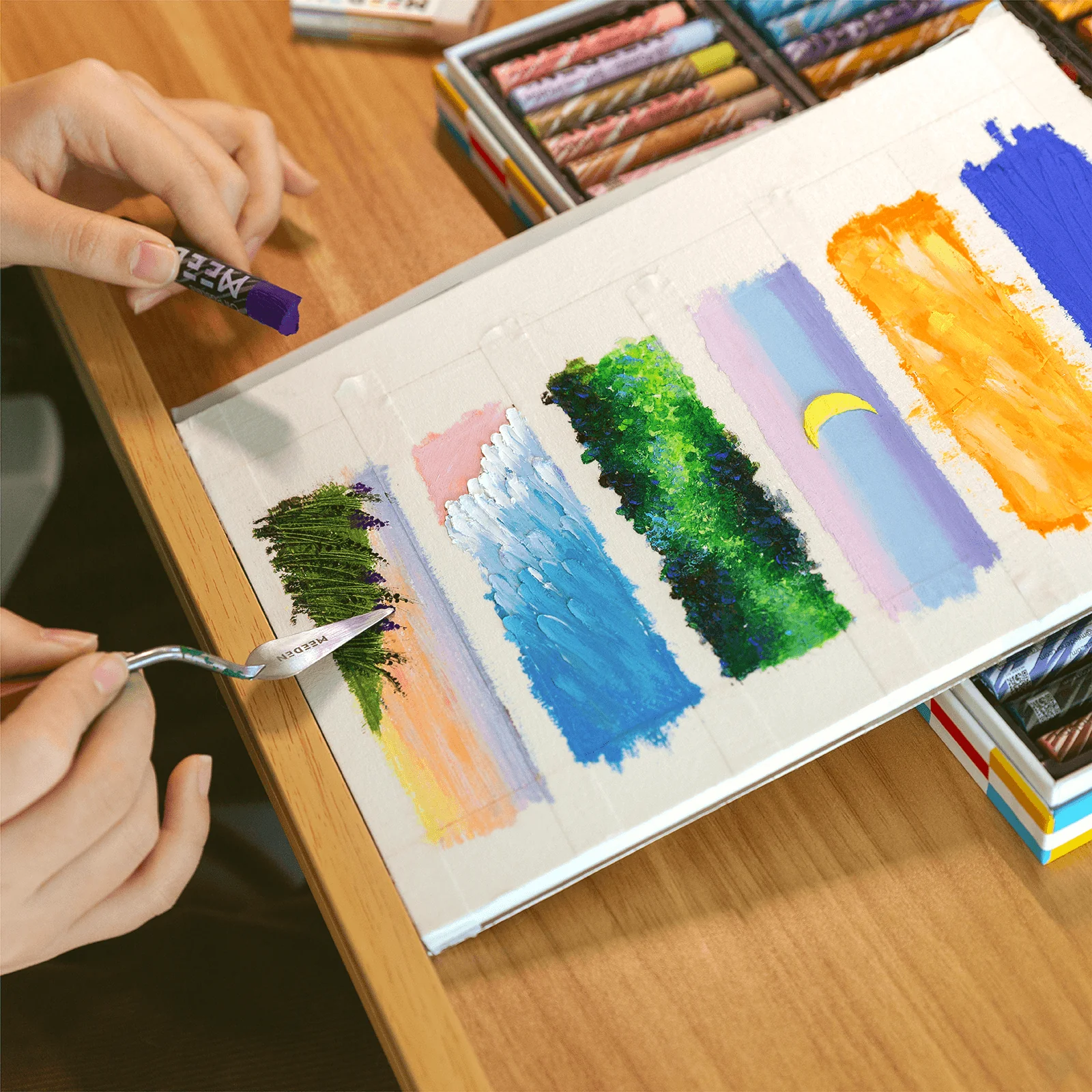 MEEDEN Soft Oil Pastels Set - Image 6