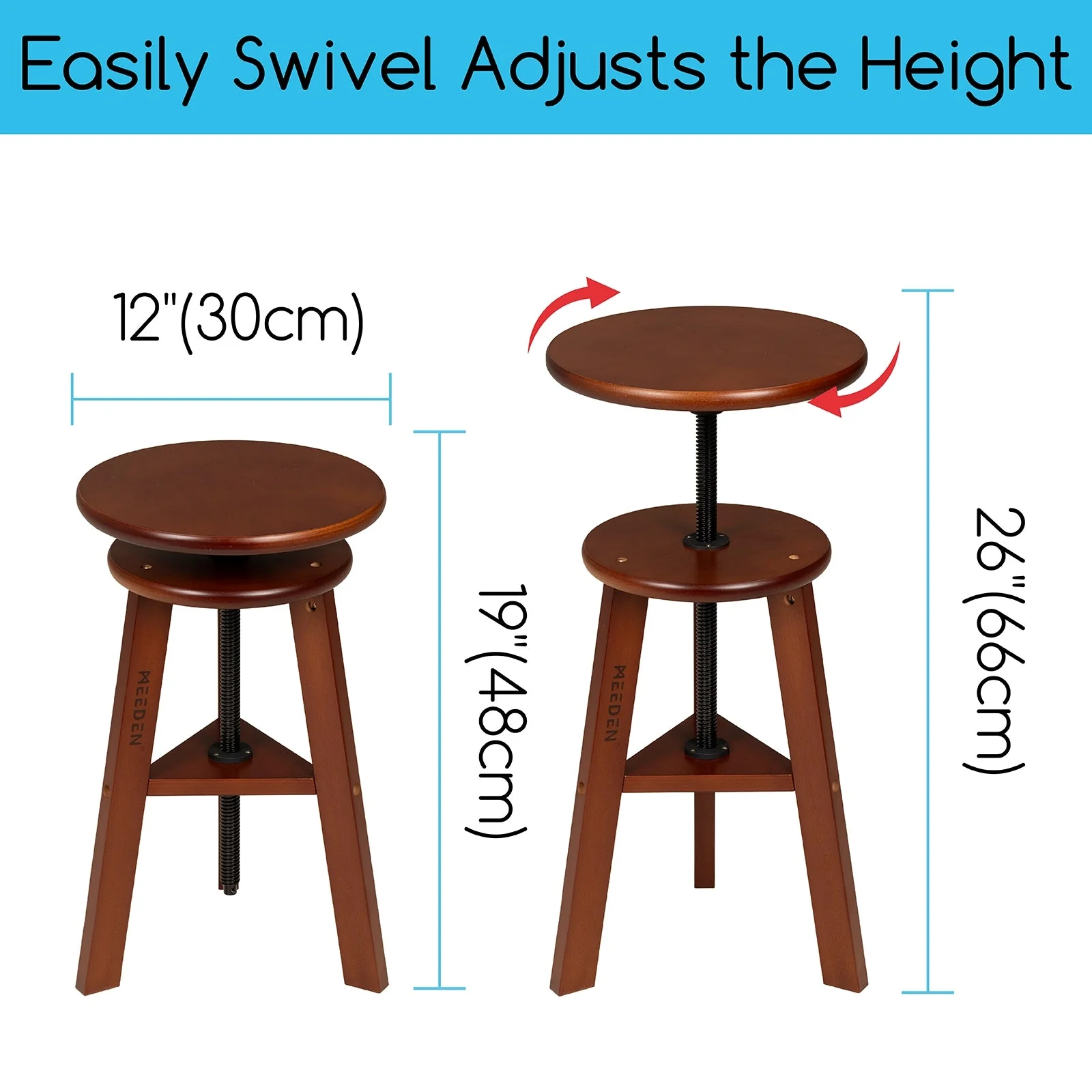 MEEDEN Vintage Adjustable Wooden Drafting Table & Stool Set-XSZ-4 - Image 10