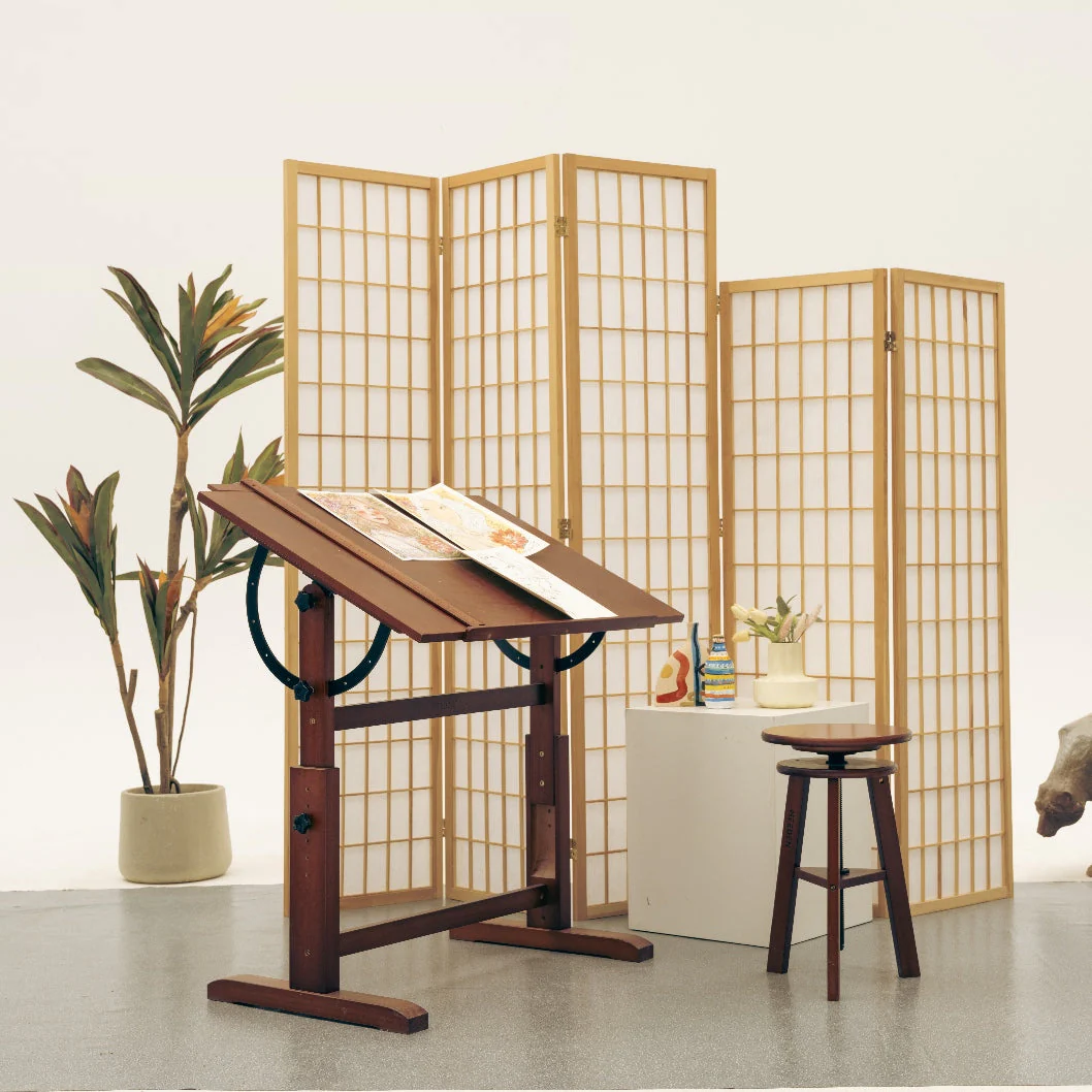 MEEDEN Vintage Adjustable Wooden Drafting Table & Stool Set-XSZ-4 - Image 4